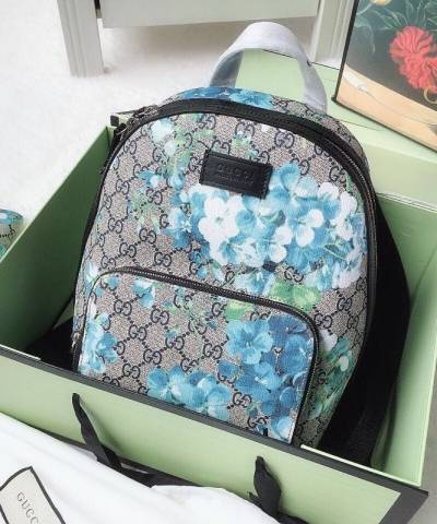 Рюкзак Gucci Blooms Blue Coated Canvas Backpack